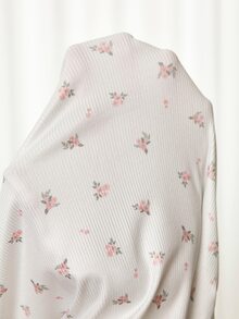Slowluna Maternity Ditsy Floral Round Neck Long Sleeve Casual Nursing Top Fall - White - View 9