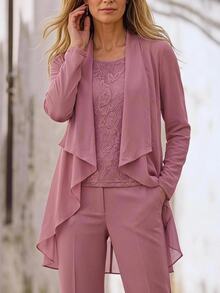 Hansera 2PCS Women Ageless Co-Ords - Dusty Pink - View 1