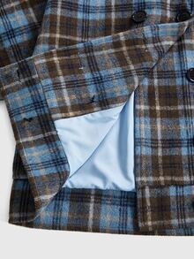 Sweetness Women's Autumn/Winter Vintage Plaid Tweed Jacket With Attached Sleeves - Multicolor - View 6
