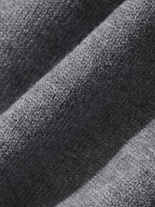 FRIFUL Women's Solid Color Asymmetrical Shoulder Casual Daily Long Sleeve Sweater - Grey - View 8