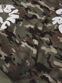 STYNVO Men's Camouflage Print Long Sleeve Hoodie - Army Green - View 6