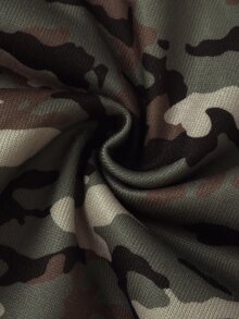 STYNVO Men's Camouflage Print Long Sleeve Hoodie - Army Green - View 8