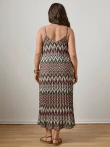 Comfylo Plus Size Casual Maxi Dress,White,Summer,Boho,Sequin,Vacation,Holiday All-Over Print Pleated Flare Hem Summer Boho Vacation Dress - Multicolor - View 5