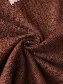 SHEIN Tween Girl Sweater Dress, New Arrival For Autumn/Winter Farewell Dark Grey Cute - Brown - View 5