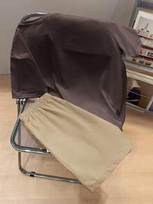 Daypath Men's Fitted Brown Knit Top And Khaki Woven Shorts Set - Brown - View 3