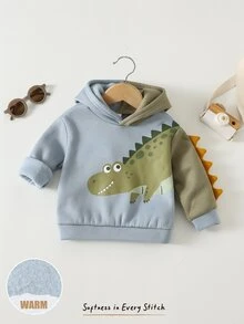 Cozy Pixies Baby Boy Cute Comfortable Versatile Cartoon Crocodile Pattern Autumn Sweatshirt - Multicolor - View 6