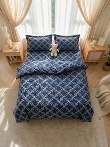 Velvet Luxury "Bedspread" Set Made In Turkey With Soft Touch Good Quality 195*235 With Pillowcase - Navy Blue - View 6