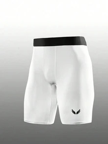 Gym Rark Men's Wing Print Elastic Waist Sports Base Layer Shorts, Gym - White - View 3
