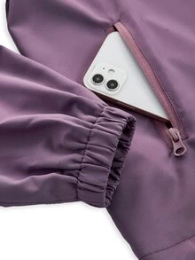 In My Nature Women's Fashion Casual Outdoor Windbreaker Jacket - Purple - View 14