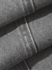 DAZY Quần jeans denim nữ mặc thường ngày phong cách casual có túi và cúc - Xám - Xem 9