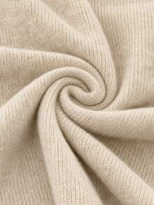 LUMIGAL Women's Striped Colorblock Button Knit Vest Cardigan - Apricot - View 4