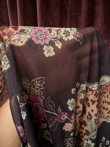 EastFlair Plus Size Women Sexy Leopard & Floral Print Top - Multicolor - View 7