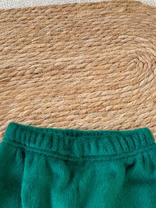 SHEIN 2件組嬰兒男童恐龍刺繡可正反穿著抓絨衛衣與長褲套裝 中性萬聖節綠色可愛日系寬鬆秋季服飾 - 彩色 - 查看 8