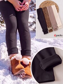 SHEIN 4PCS Young Girls Leggings Young Girl Young Girl Young Girl Young Girl - Multicolor - View 2