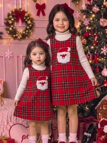 SHEIN Young Girl Cartoon Pattern Kids Casual Daily Summer Dress - Multicolor - View 4