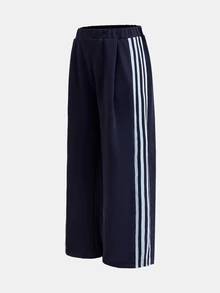 SHEIN Teen Girl Casual Daily Webbing Deep Blue Long Pants - Blue - View 6