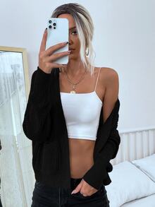 Breezaya Casual Cardigan Sweater,Long Sleeve Tops Fall Winter Cloth For Women - Black - View 6
