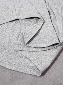 SHEIN Sports Half-Zip Stand Collar Long Sleeve Running Sweatshirt - Grey - View 7