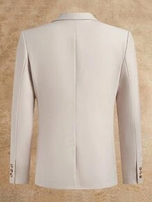 EASEVO Men's Plus Size Button Long Sleeve Jacket And Vest With Pants Suit Set Halloween Christmas Winter Party Autumn - Apricot - View 4