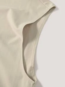 Driftmere 男士夏季印花圓領休閒運動背心 - 杏色 - 查看 5