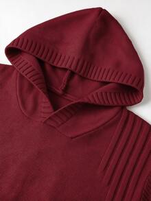 Elouméa Elegant Hooded Sleeveless Sweater Vest For Women - Burgundy - View 4