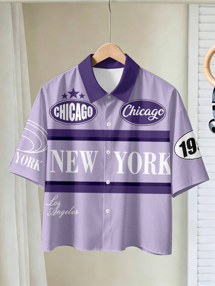 Manfinity Hypemode Men's American Vintage Racing Style Chicago New York ...