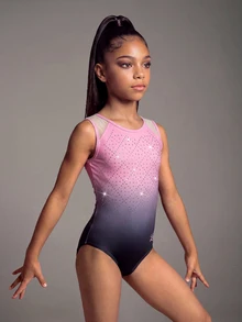 Tween Girls Clothing Sleeveless Gymnastics Outfit Pink Checked Mesh Printed Patterns Fall Gym Athletic Cute Exotic Active Graphic Dance - Multicolor - View 7