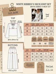 SHEIN Women V-Neck Flare Sleeve Cozy Sweater And Sweater Pant Knit 2pcs Set - Champagne - View 9