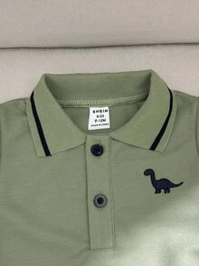 Souflis Souflis Baby Boy / Infant / Toddler Casual Academy Style Polo Shirt + Shorts 2pcs Set, Spring/Summer - Green - View 6