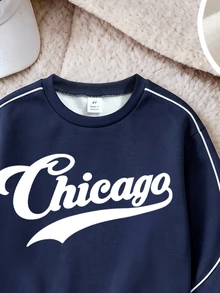 Boys Casual Style With Large Letter Print Hoodie Long Sleeve Sweatshirt Set, Suitable For Daily Wear Birthday, Back To School, Outings - Multicolor - View 5