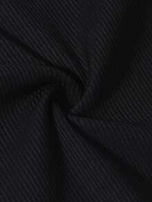 SHEIN Tween Girls Summer Cute Cool Girl Ripped Denim Vest Sleeveless Black Bodycon Ribbed Knit Dress 2 Pieces Set Distressed Frayed Hem School Holiday - Black - View 7
