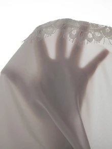 SHEIN 青少年女孩白色針織短版T恤，開學季復古寬鬆休閒極簡風，抽褶修身街頭風圖案T恤 - 彩色 - 查看 8
