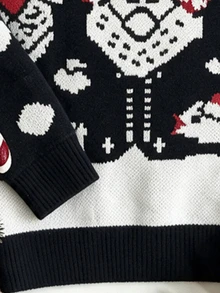 Manfinity CasualKnits 男士全印花休閒百搭日常穿著長袖針織衫 - 彩色 - 查看 5
