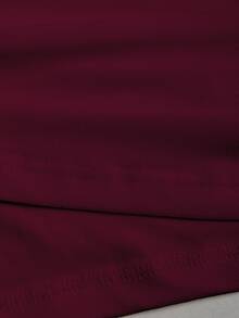 Sweetra Women's Elegant Fitted Fashion Romantic Knit Ruched Halter Neck Dress - Burgundy - View 6