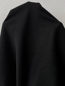 SHEIN CURVE+ 大尺碼女款 Y2K 復古毛領拼接休閒運動外套，附口袋，秋季款 - 黑色 - 查看 10