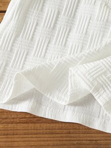 SHEIN 男嬰淺綠色馬匹印花夏季提花 Polo 領短袖短褲兩件套 - 綠色 - 查看 4