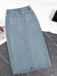 GlowEve Women's Single-Breasted Casual Daily Denim Jacket - Blue - View 3