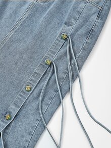 GlowEve Women's Single-Breasted Casual Daily Denim Jacket - Blue - View 4