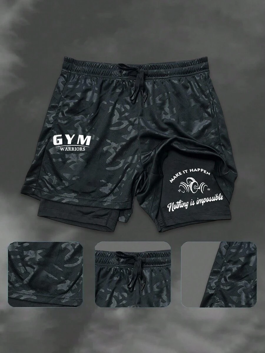 Gym Rark 男士運動田徑搖滾短褲 高彈性 無拘束活動 Dry Fit 訓練健身輕量慢跑 黑色 - 黑色 - 查看 1
