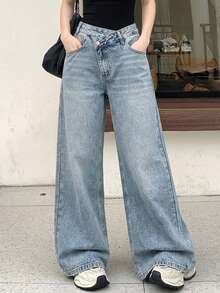 Dazy Kids Girls' Denim Jeans Spring/Summer New Style Back Pocket Rhinestone Flare Leg Jeans (Large) - Medium Wash - View 6