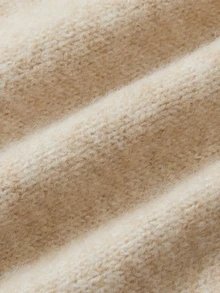 SHEIN Women New Chinese Style Frog Button Knit Cardigan, Crew Neck Long Sleeve Ruffle Cuff Slim Fit Sweate - Apricot - View 7