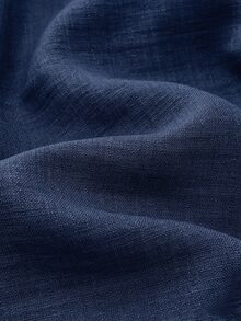 SHEIN 女款秋季中年女式上衣 垂領長袖梭織面料 日常穿著休閒波希米亞風優雅時尚寬鬆上衣 旅行海軍藍早午餐 - 藏蓝色 - 查看 7