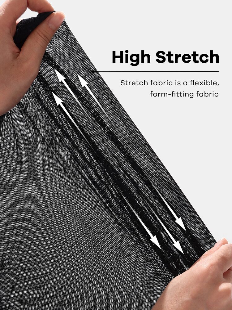 Shapeblank Plus Size Women's Autumn/Winter Fashion Casual Elastic Comfort All-Match Versatile Slimming Round Neck Black, Fall/Winter, Thanksgiving, New Year - Black - View 9