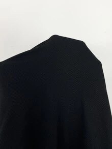 Shapeblank 大尺碼女款秋冬時尚休閒彈性舒適百搭顯瘦圓領黑色上衣，適合秋季/冬季、感恩節、新年 - 黑色 - 查看 7