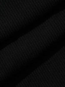 DAZY Solid Color V-Neck Long Sleeve T-Shirt & Plaid Straight Leg Pants Casual Daily Home Wear Spring Autumn Maternity 2 Pieces Set - Black - View 9