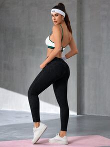 Flexra Quần jeans ống ôm màu trơn, co giãn, túi xéo, kiểu dáng thường ngày. - màu đen - Xem 7
