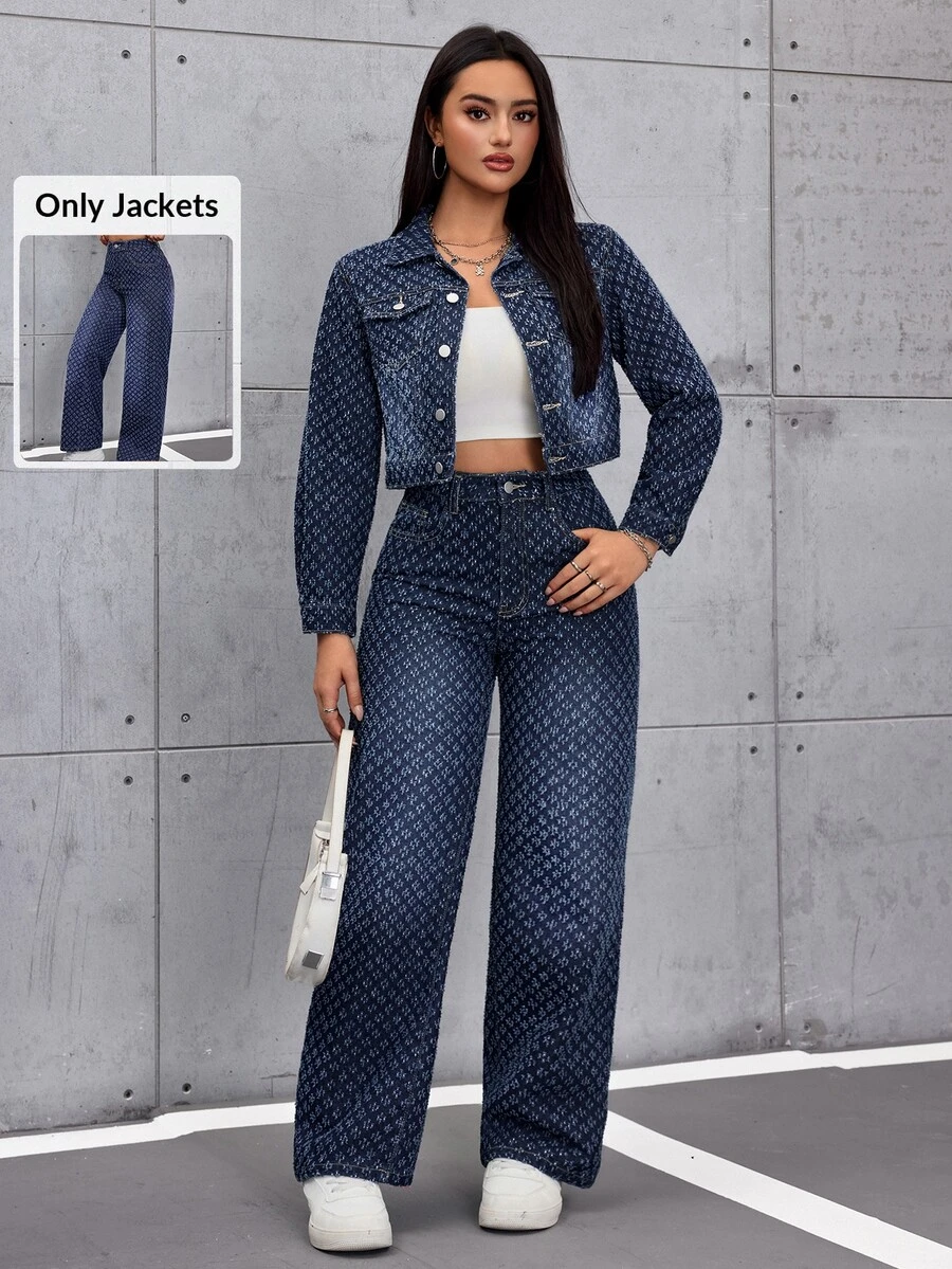 INAWLY Plus Size Women's Casual Daily Travel Denim Jeans With Pockets And Buttons - Dark Wash - View 1