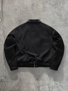 AXEPEAK Men's Zipper Pocket Long Sleeve Jacket For Daily Wear - Black - View 4