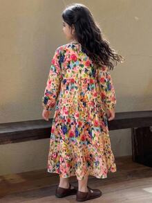 Dazy Kids 大童女孩秋季服飾 大號無袖碎花背心洋裝 夏季 - 彩色 - 查看 7