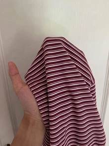 Siren Gaze Women's Striped One-Shoulder Top And Loose Pants Set - Burgundy - View 8